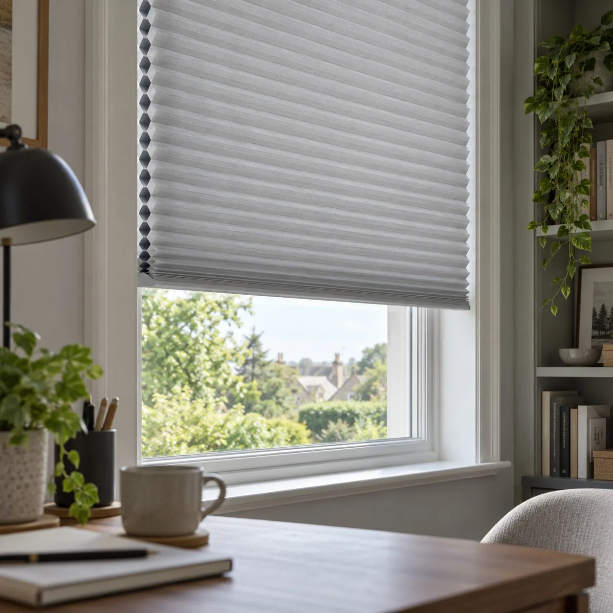 Made-to-measure Cellular blinds shown in a real home setting