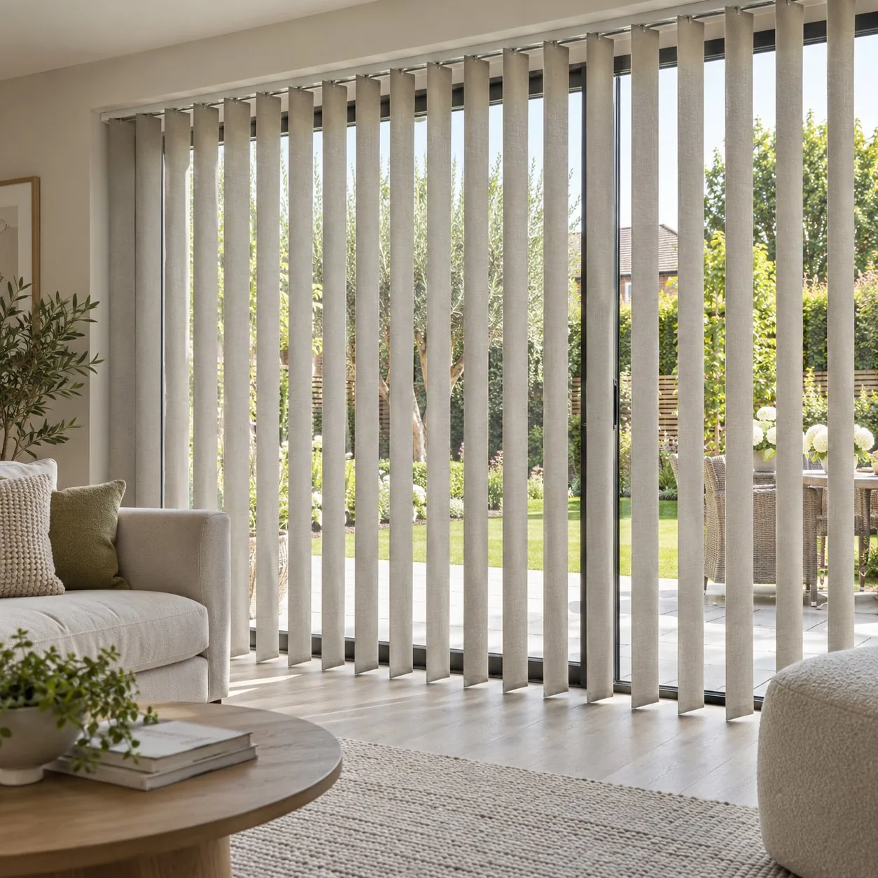 Vertical blinds fitted in a workplace