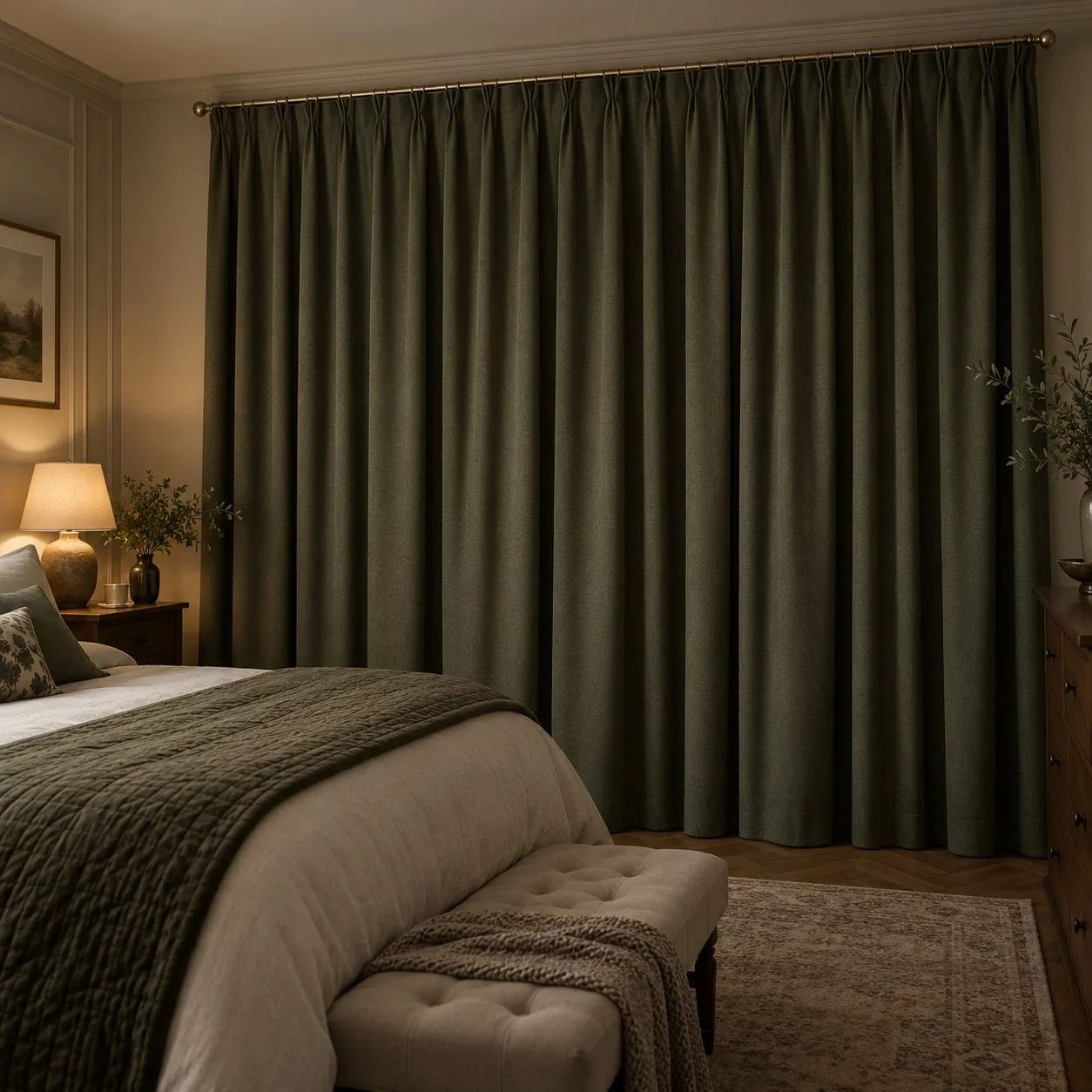 Blackout Curtains example in a home setting