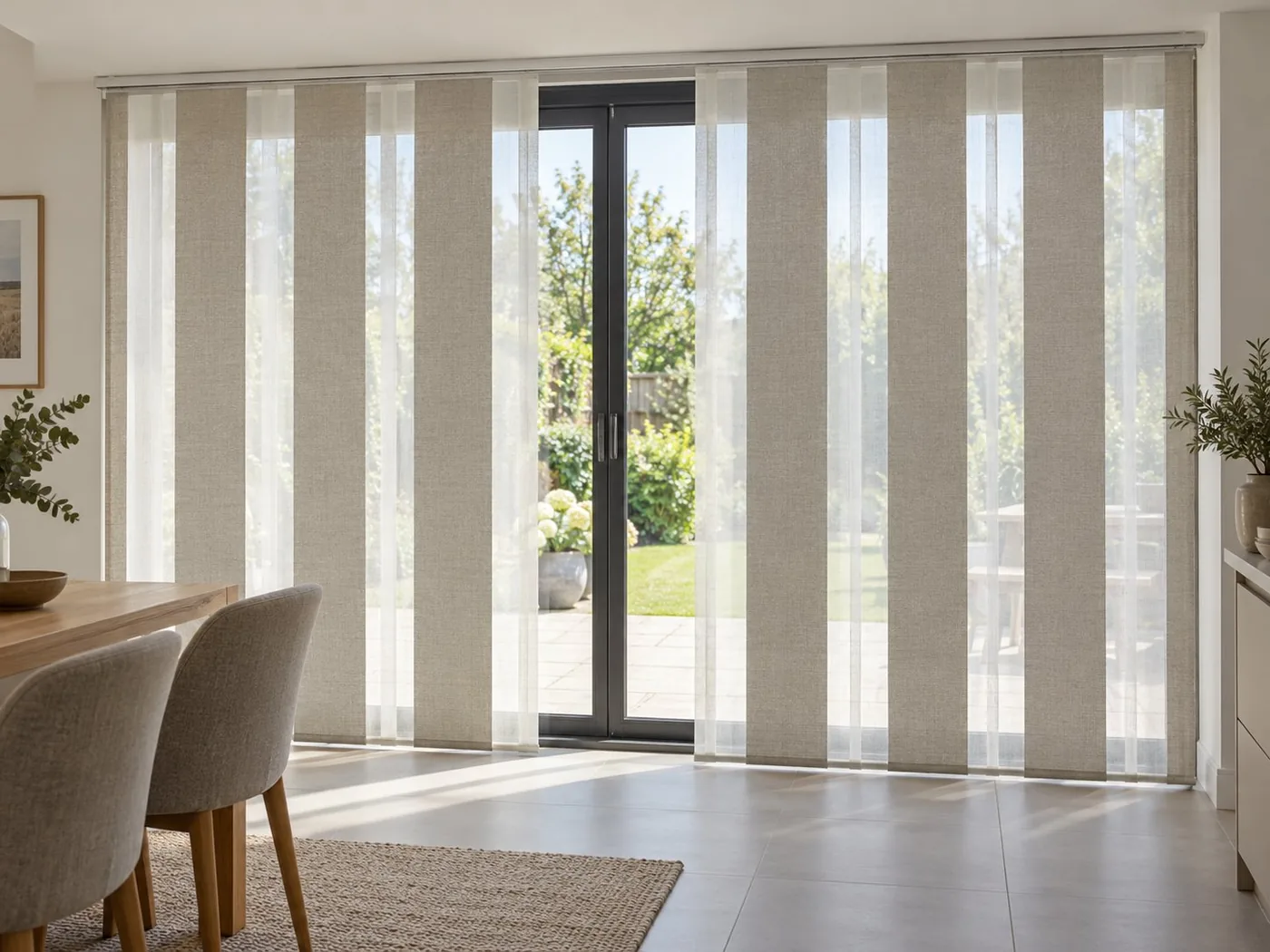 Made-to-measure Allusion blinds shown in a real home setting